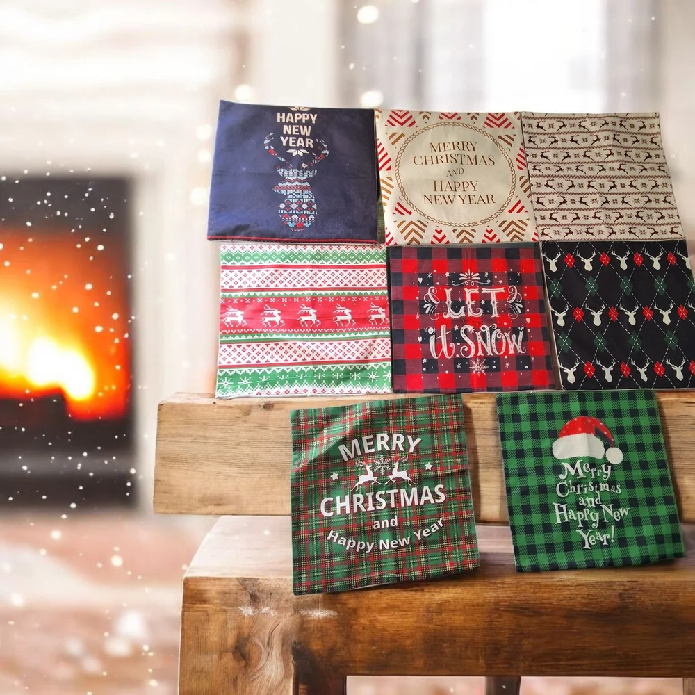 Festive Christmas Cushion‎ Covers Set